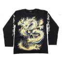 Rock Chang longsleeve LS GR №595 лонгслив,череп,дракон