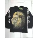 Rock Chang longsleeve LS GR №618 лонгслив,лев, животные