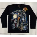 Rock Chang longsleeve LS HD №107 лонгслив,скелет,мотоцикл